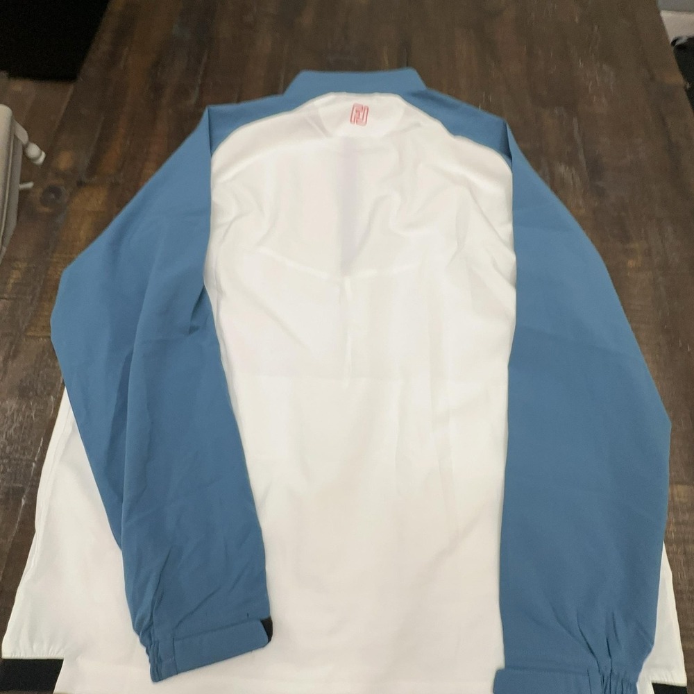 FootJoy Jacket Mens 2XL White Blue 1/2 Zip Golf Windbreaker Lightweight Pullover - Picture 7 of 11